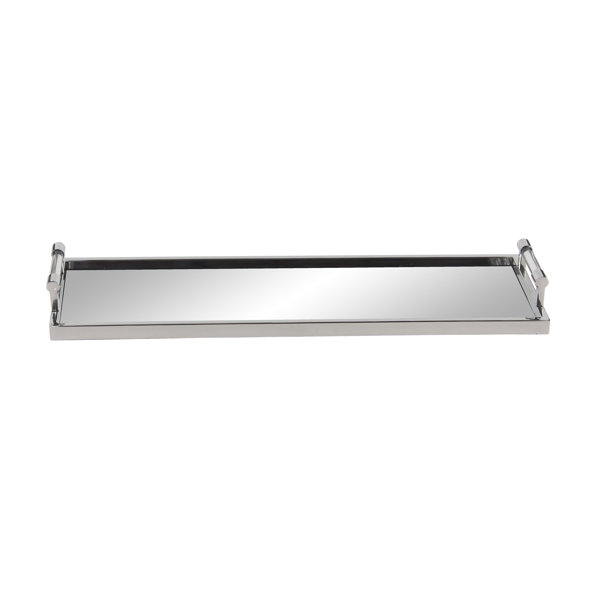 Orren Ellis Ellett Contemporary Rectangular Stainless Steel Vanity Tray